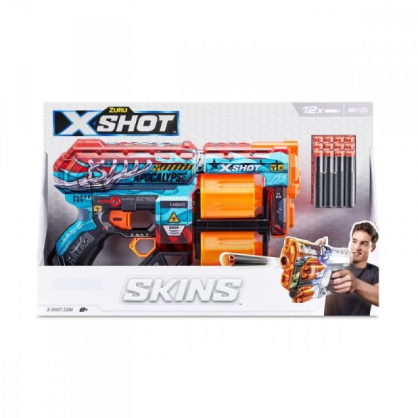 ZURU X-Shot Wyrzutnia wzór G SKINS-DREAD (12 Strzałek)