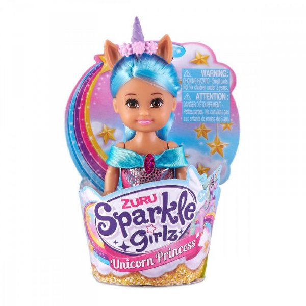 ZURU Sparkle Girlz Lalka 4.7 cala Księżniczka Jednorożec Babeczka 48 sztuk