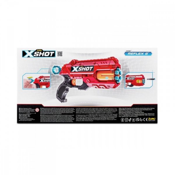ZURU X-Shot Wyrzutnia pomarańczowa EXCEL REFLEX (12strzałek )
