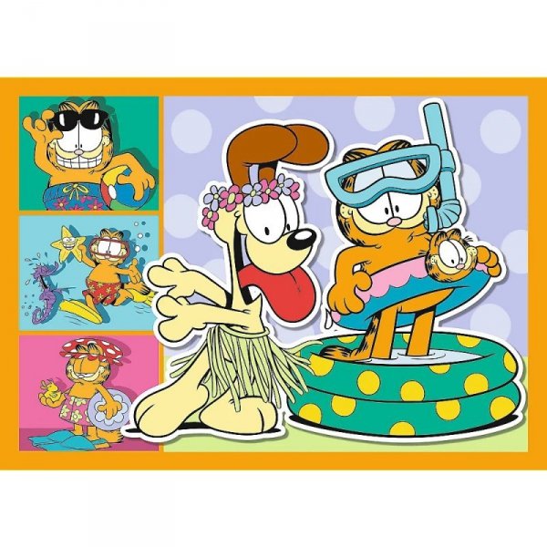 Trefl Puzzle 4w1 Garfield kocha lazanie