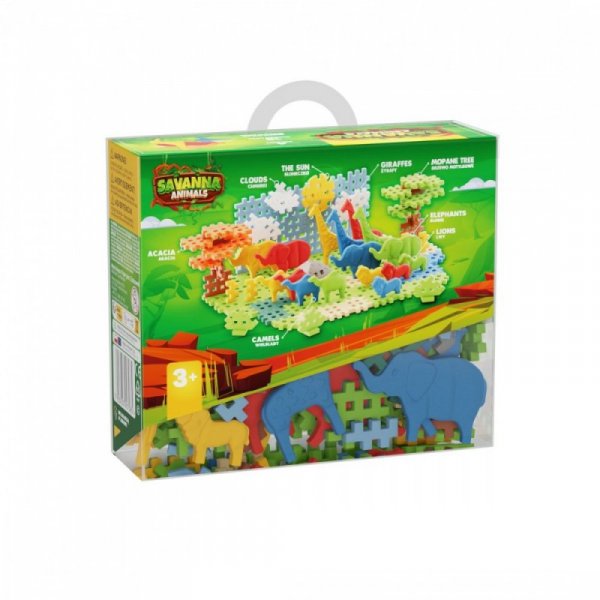 Marioinex Klocki Mini Waffle - Zwierzęta Savanna 100 elementów