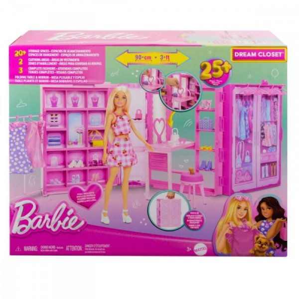 Mattel Lalka Barbie Zestaw Szafa marzeń 3.0