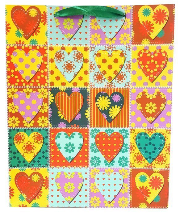 Torebka ozdobna prezentowa 4wz 1223A 31x42x12cm p12, mix cena za 1 szt