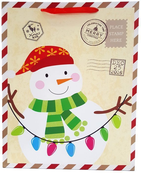 Torebka ozdobna prezentowa świąteczna 4wz 7033A 31x42x12cm p12, mix cena za 1 szt