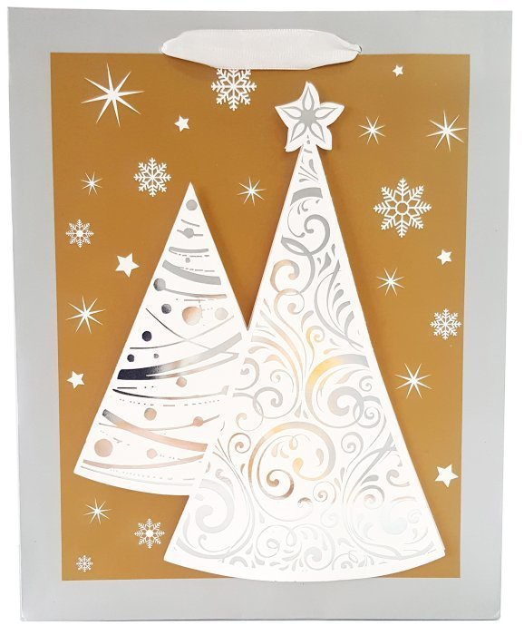 Torebka ozdobna prezentowa świąteczna 3D 9016B 26x32x10cm p12, mix cena za 1 szt