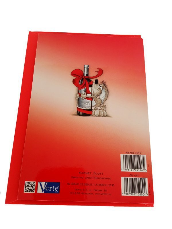 PROMO Karnet złoty Urodziny p5 Verte cena za 1szt