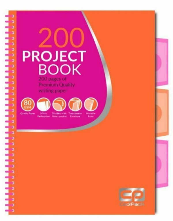 Kołozeszyt A5 100k PP Neon pomarańczowy CoolPack 52016