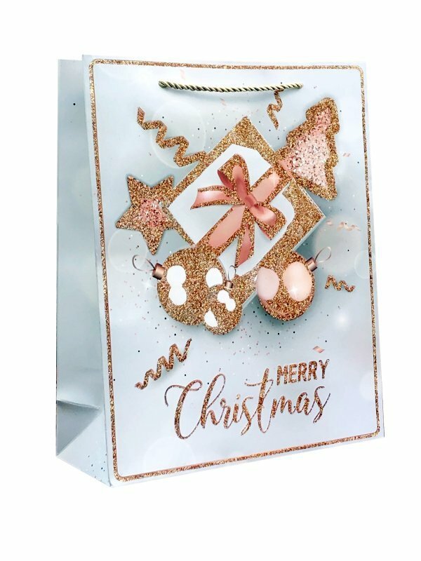 Torebka prezentowa świąteczna 9296B 26x32x12cm mix cena za 1 szt