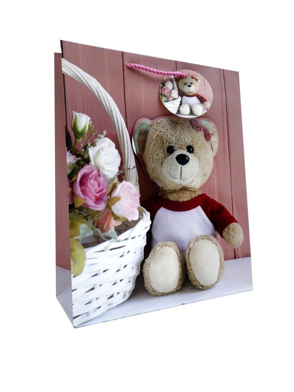 Torebka ozdobna prezentowa 4wz Misie JP 300C 18x23x11cm mix cena za 1 szt