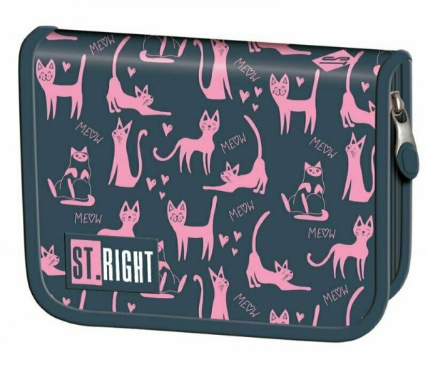 PROMO Piórnik dwuklapkowy bez wyposażenia STRIGHT PC-03 Lazy Cats
