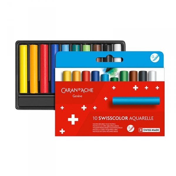 Kredki Swisscolor akwarelowe 10 kolorów Caran Dashe