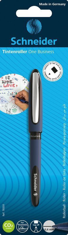 Pióro kulkowe SCHNEIDER One Business, 0,6 mm, czarny, blister