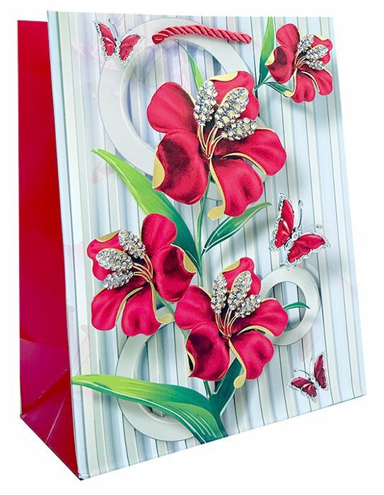 Torebka ozdobna prezentowa JP 615B 26x32x10cm mix cena za 1 szt