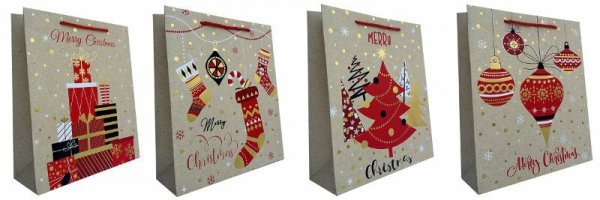 Torebka ozdobna prezentowa JP 661A 30x41,5x12cm mix cena za 1 szt