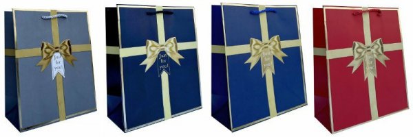 Torebka ozdobna prezentowa 4wz 30x41,5x12cm JP 502A mix cena za 1 szt