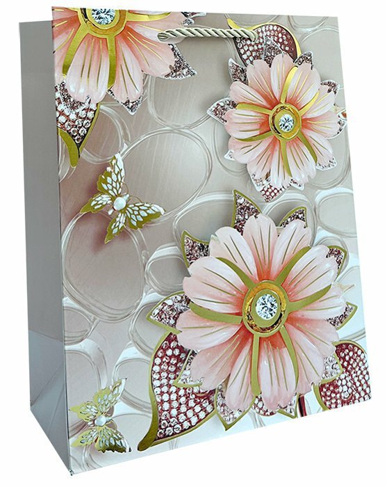 Torebka ozdobna prezentowa 4wz 30x41,5x12cm JP 615A mix cena za 1 szt