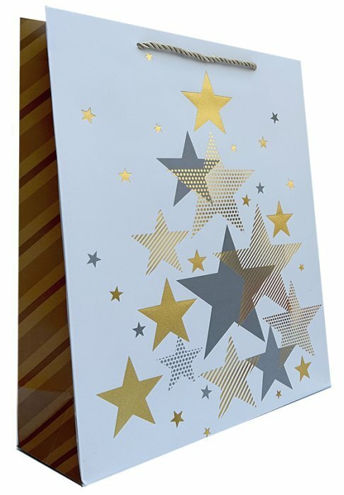 Torebka ozdobna prezentowa świąteczna 4wz 31x41,5x12cm JP 628A mix cena za 1 szt
