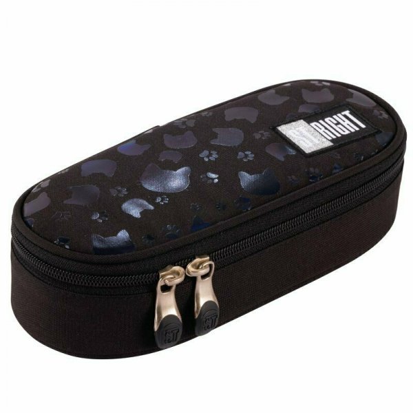 PROMO Piórnik saszetka usztywniona z wewnętrzną klapką ST.RIGHT PC-01 Black Cats