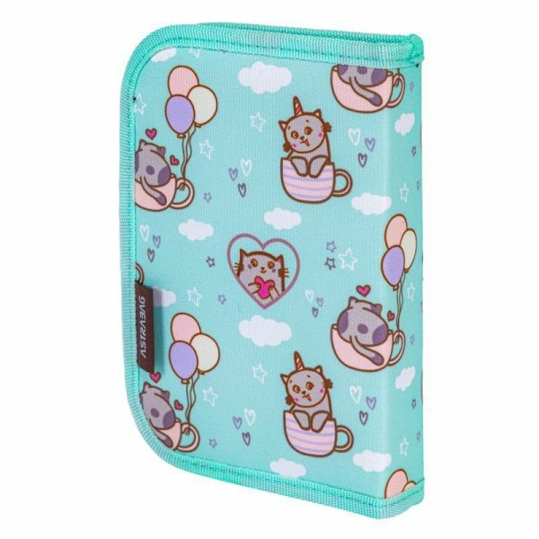 Piórnik pojedynczy dwuklapkowy bez wyposażenia Astrabag Kitty&#039;s World AC1