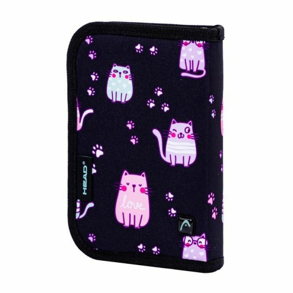 Piórnik pojedynczy dwuklapkowy bez wyposażenia Head Lovely Kitty AC1