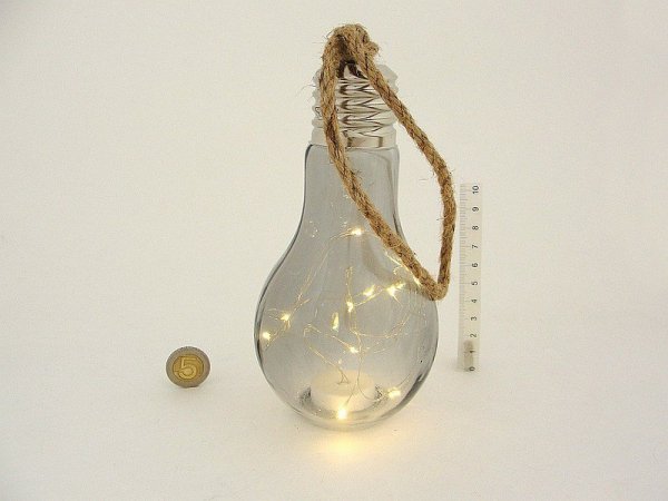 Lampion szklany żarówka 48 z drucikiem 206199 mix.