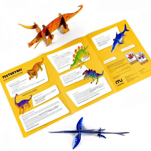 Tekturynki Dinozaury Ekopuzzle przestrzenne