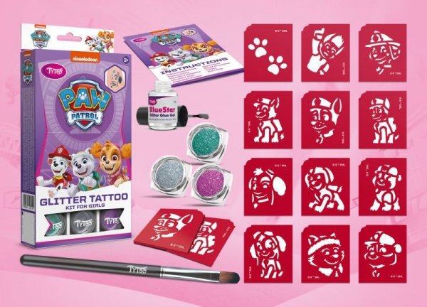 TYTOO Tatuaże brokatowe PAW PATROL Psi Patrol 02109 mix cena za 1 szt