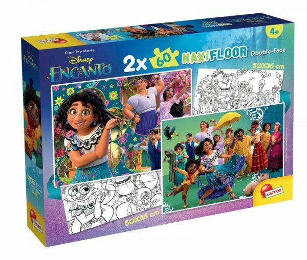 PROMO Puzzle podłogowe dwustronne Maxi Floor 2x60el Disney Encanto 98163 LISCIANI