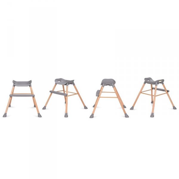 PROMO Krzesełko do karmienia EATAN WOOD szare KIDWELL