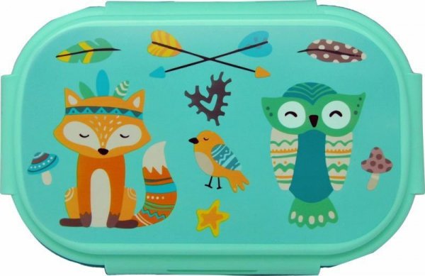 Śniadaniówka + sztućce 21x14x6cm Animals KL11345 Kids Euroswan