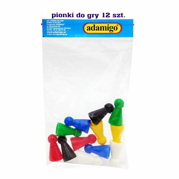 Pionki do gry 12 sztuk ADAMIGO