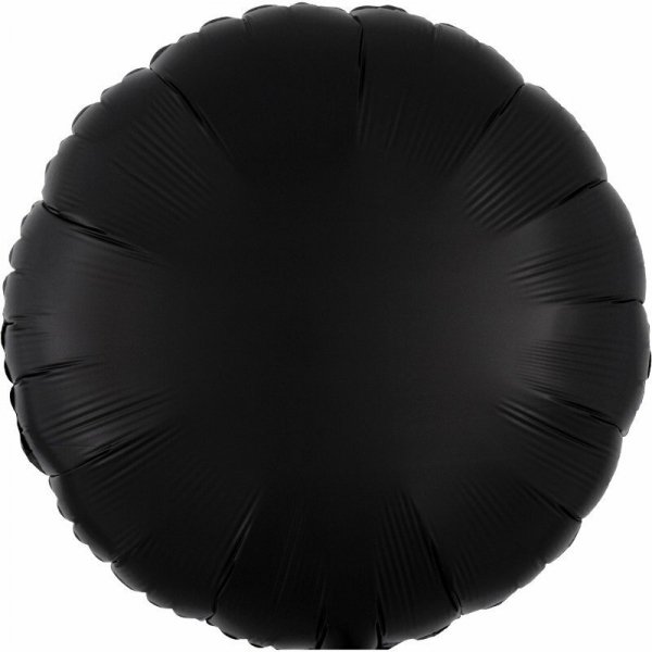 Balon foliowy Lustre Black czarny okrągły 43cm 9914113