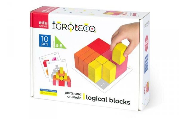 PROMO Klocki drewniane Bloki 10 elementów 900460