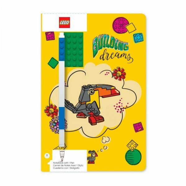 Notatnik LEGO Building Dreams z płytką i długopisem 52525