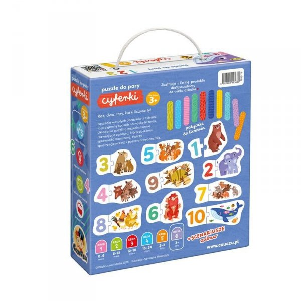 CzuCzu Puzzle do pary Cyferki 20 elementów