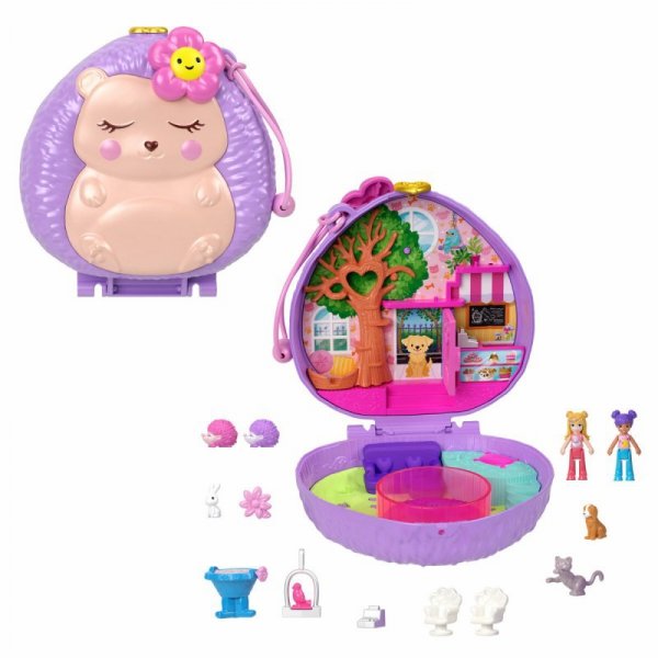 Polly Pocket Zestaw kompaktowy 2 lalki + akcesoria HRD37 MATTEL