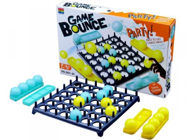 Rodzinna Gra Zręcznościowa BOUNCE GAME, Układanka, Karty, Piłeczki