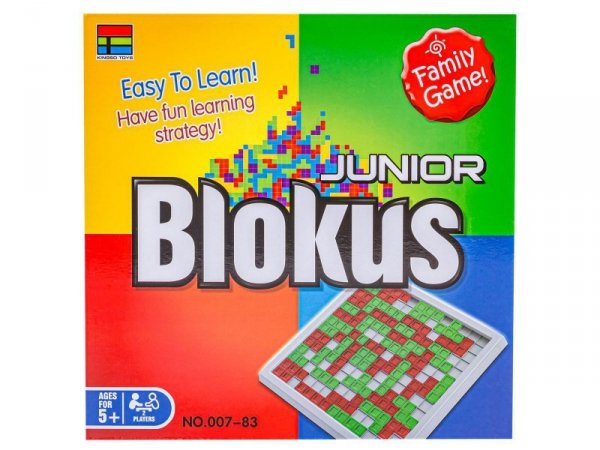 Strategiczna gra logiczna &quot;BLOKUS JUNIOR&quot; Układanka, Plansza + Klocki