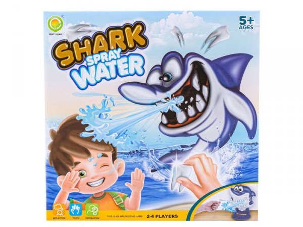 Zręcznościowa Gra Rodzinna Wyrwij Chory Ząbek Rekina, Shark Spray Water Sika Wodą - DK