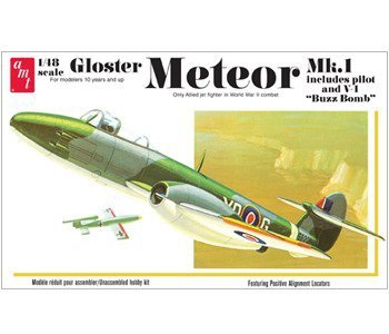 Model plastikowy AMT - Odrzutowiec Gloster Meteor MK-1 Fighter Jet - AMT