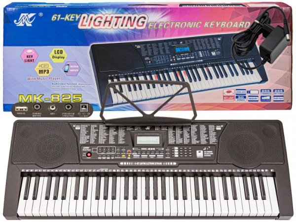 Keyboard MK-825 - organy Z Funkcją Nauki Gry Przecena 3 - Meike