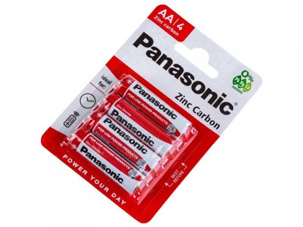 Bateria Cynkowo-węglowa Panasonic 1,5V R6 AA - Blister 4 Sztuki - Panasonic