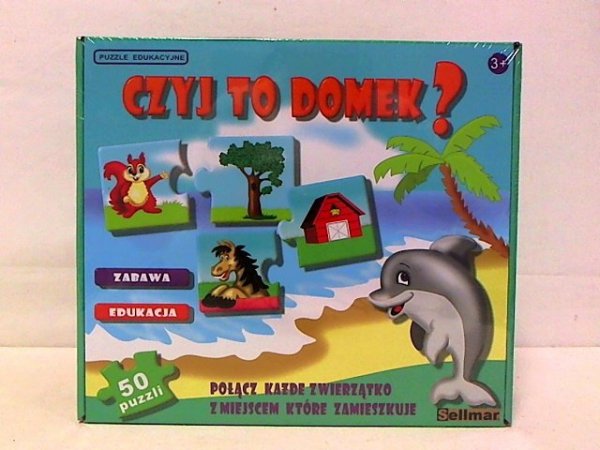 SELLMAR Puzzle edukacyjne PE12 Czyj to domek? 51641