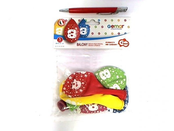 GODAN Balony 12&quot; z nadr.&quot;8&quot;pastel wisz.A5 GS110/8W 18562