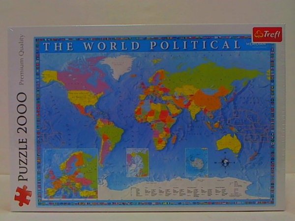 TREFL PUZZLE 2000 Polityczna mapa świata 27099