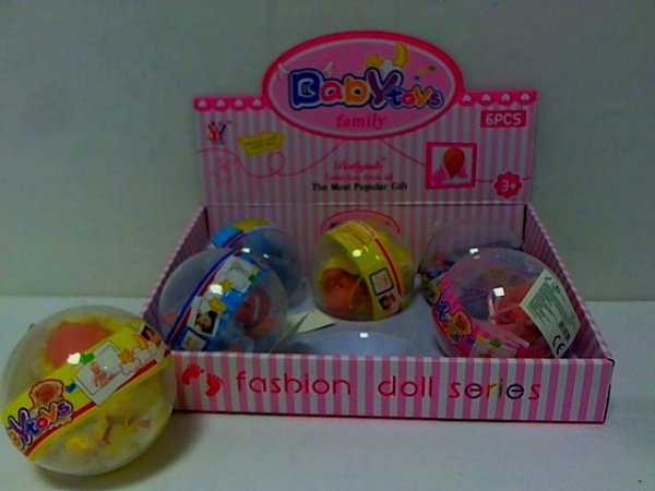 HIPO Bobasek w kuli 10cm 6szt/disp HLG06