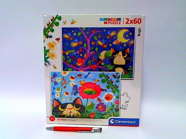 CLEMENTONI CLE puzzle 2x60 SuperKolor Bugs 21618