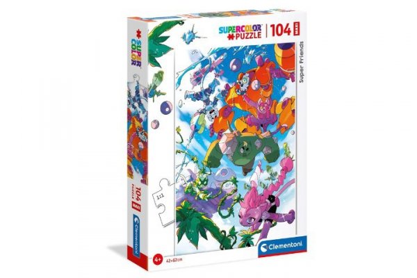 CLEMENTONI - PUZZLE CLE puzzle 104 maxi SuperKolor Friends 23754