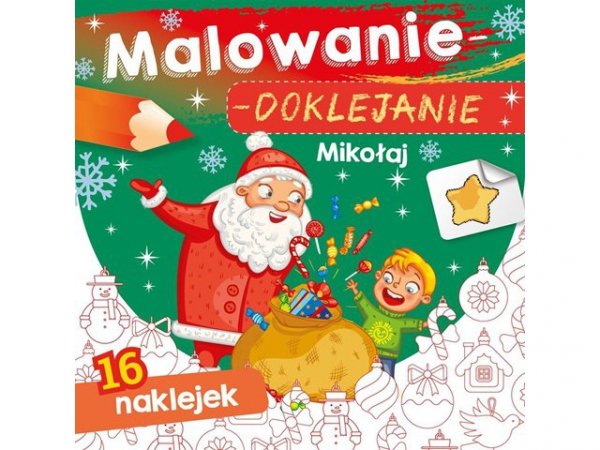 SKRZAT-WYDAWNICTWO Malowanie Doklejanie Mikołaj 58.11.13.0 71511