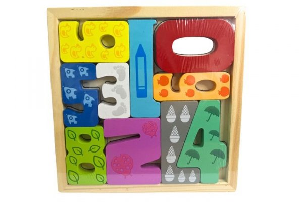 MZ-IMPORT Puzzle drewniane cyferki 223 06867